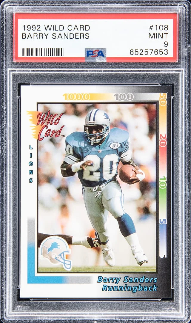 1992 Wild Card Barry Sanders #108 card image