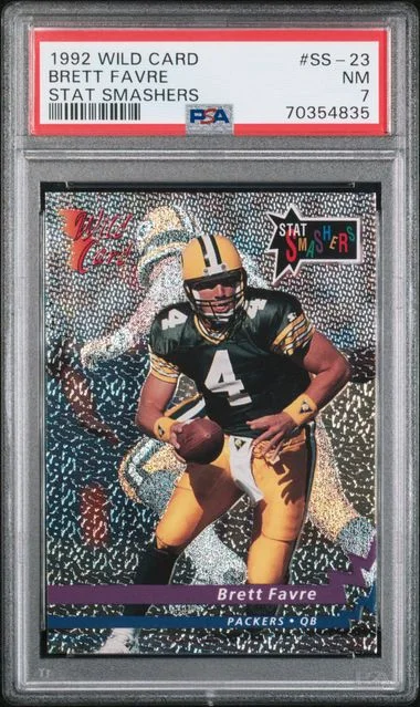 1992 Wild Card Stat Smashers Brett Favre #SS-23 card image