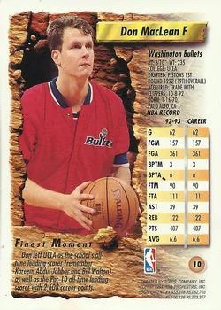 1993-94 Finest Don MacLean #10 card back image