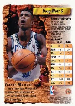 1993-94 Finest Doug West #202 card back image