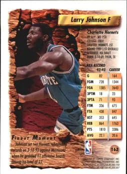 1993-94 Finest Larry Johnson #162 card back image