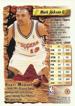 1993-94 Finest Mark Jackson #8 card back image