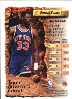 1993-94 Finest Patrick Ewing AF #90 card back image