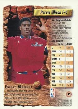 1993-94 Finest Pervis Ellison #35 card back image