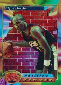 1993-94 Finest Clyde Drexler PF Refractor #129 card image