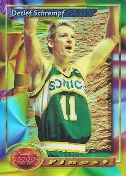 1993-94 Finest Detlef Schrempf SP [Refractors] Refractors #28 card image