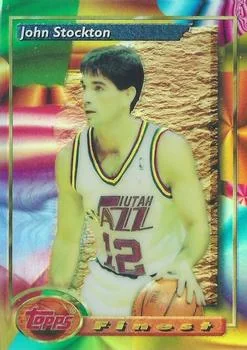 1993-94 Finest John Stockton Refractor #219 card image