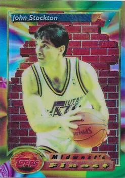 1993-94 Finest John Stockton MF Refractor #117 card image