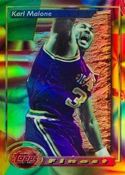 1993-94 Finest Karl Malone Refractor #215 card image