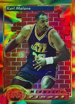 1993-94 Finest Karl Malone MF Refractor #112 card image