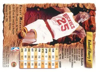 1993-94 Finest Robert Horry [Refractors] Refractors #175 card back image