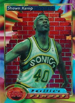 1993-94 Finest Shawn Kemp PF Refractor #123 card image