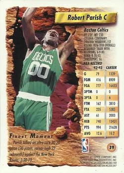 1993-94 Finest Robert Parish #39 card back image
