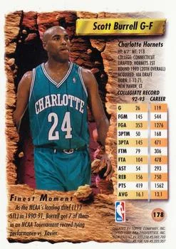 1993-94 Finest Scott Burrell #178 card back image