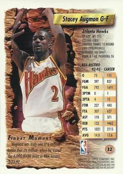 1993-94 Finest Stacey Augmon #32 card back image