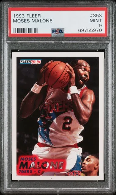 1993-94 Fleer Moses Malone #353 card image