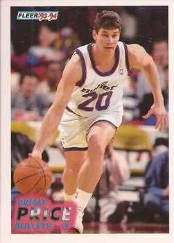 1993-94 Fleer Brent Price Variant #398 card image