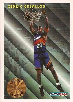 1993-94 Fleer Cedric Ceballos LLField Goal Percentage Leader Variant #222 card image