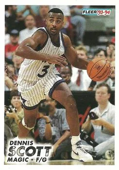 1993-94 Fleer Dennis Scott Variant #151 card image