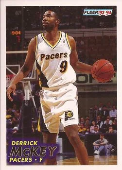 1993-94 Fleer Derrick McKey UERUER: College listed Variant #299 card image