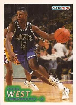1993-94 Fleer Doug West Variant #127 card image
