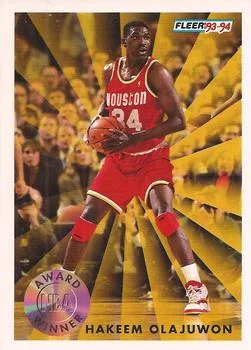1993-94 Fleer Hakeem Olajuwon AWDefensive POY Variant #230 card image