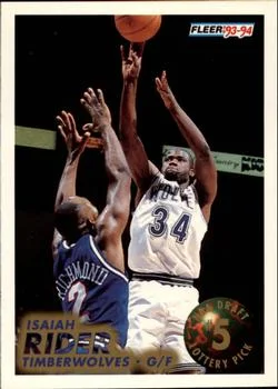 1993-94 Fleer Isaiah Rider EXCH 1993 NBA Draft Lottery Pick Exchange #5 card image