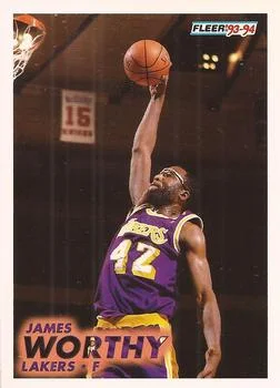 1993-94 Fleer James Worthy Variant #105 card image