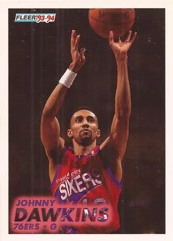 1993-94 Fleer Johnny Dawkins Variant #156 card image