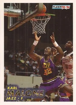 1993-94 Fleer Karl Malone Variant #211 card image