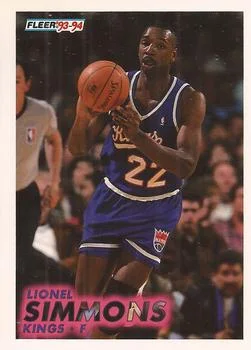 1993-94 Fleer Lionel Simmons Variant #184 card image