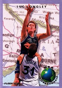 1993-94 Fleer Luc Longley NBA Internationals #5 card image