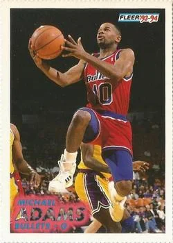 1993-94 Fleer Michael Adams PROMO Perforated Promo Sheet Singles #213 card image