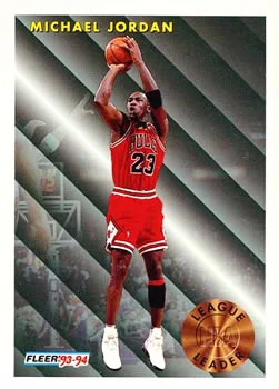1993-94 Fleer Michael Jordan LLScoring/Steals Leader Variant #224 card image