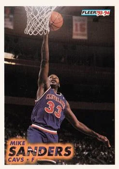 1993-94 Fleer Mike Sanders Variant #40 card image