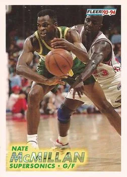1993-94 Fleer Nate McMillan Variant #201 card image