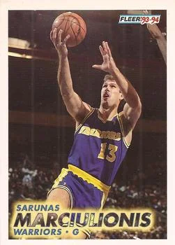 1993-94 Fleer Sarunas Marciulionis Variant #70 card image