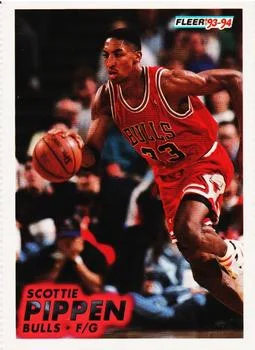1993-94 Fleer Scottie Pippen PROMO Perforated Promo Sheet Singles #32 card image