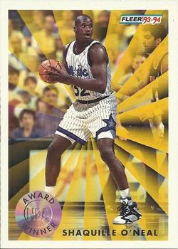 1993-94 Fleer Shaquille O'Neal AWRookie of the Year Variant #231 card image