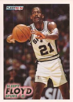 1993-94 Fleer Sleepy Floyd Variant #376 card image