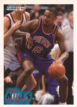 1993-94 Fleer Terry Mills Variant #61 card image