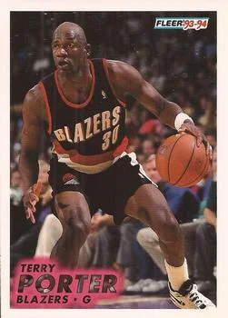 1993-94 Fleer Terry Porter Variant #177 card image