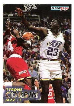 1993-94 Fleer Tyrone Corbin Variant #206 card image