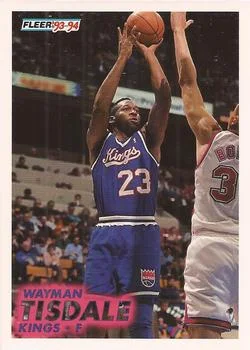 1993-94 Fleer Wayman Tisdale Variant #185 card image