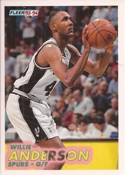 1993-94 Fleer Willie Anderson Variant #375 card image