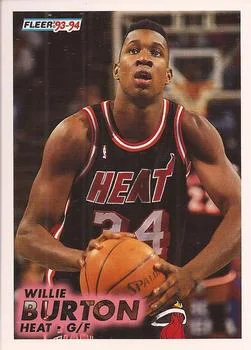 1993-94 Fleer Willie Burton Variant #318 card image