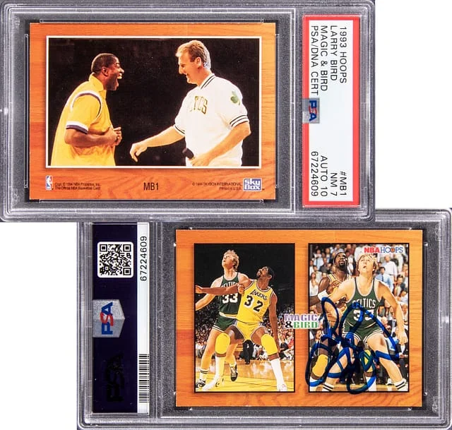 1993-94 Hoops Larry Bird Magic & Bird #MB1 card image