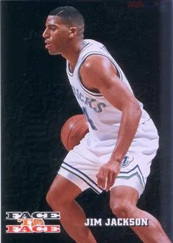 1993-94 Hoops Jim Jackson / Clyde Drexler Face to #FTF4 card image