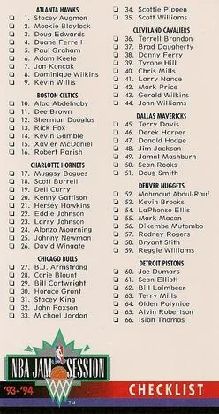 1993-94 Jam Session Checklist: 1-136 #239 card image
