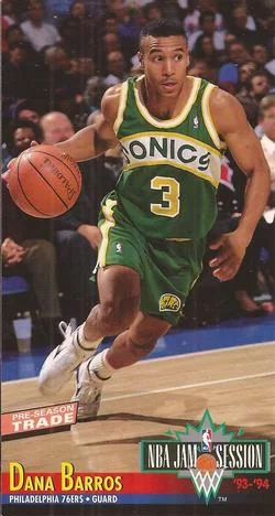 1993-94 Jam Session Dana Barros Variant #165 card image